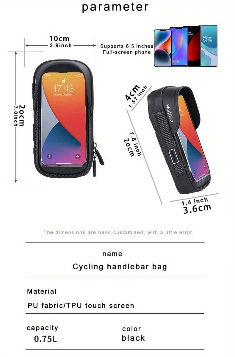 PhoneHec Fietstelefoonhouder – Waterdichte 360° Draaibare Smartphonehouder met Opbergvak