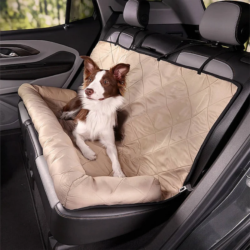 Auto hondenbed – Waterbestendige autostoelhoes met antislip & veiligheidsriem