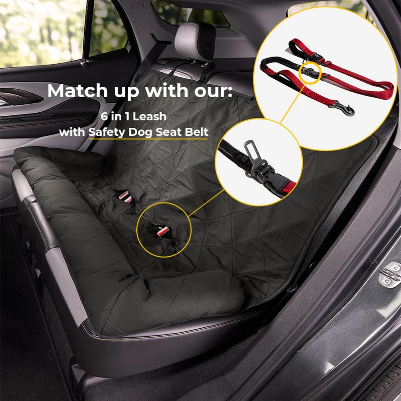 Auto hondenbed – Waterbestendige autostoelhoes met antislip & veiligheidsriem