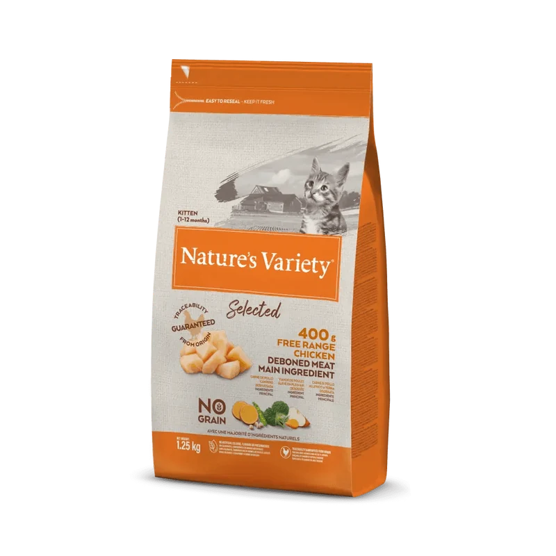 Nature's Variety no grain cat kitten pollo allevato a terra