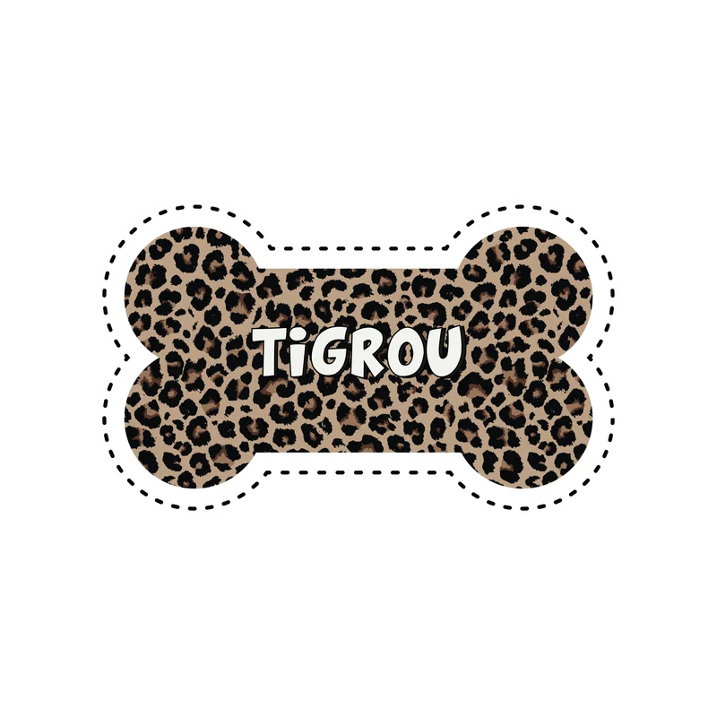 Tappetino per ciotola in vinile personalizzabile Dog S