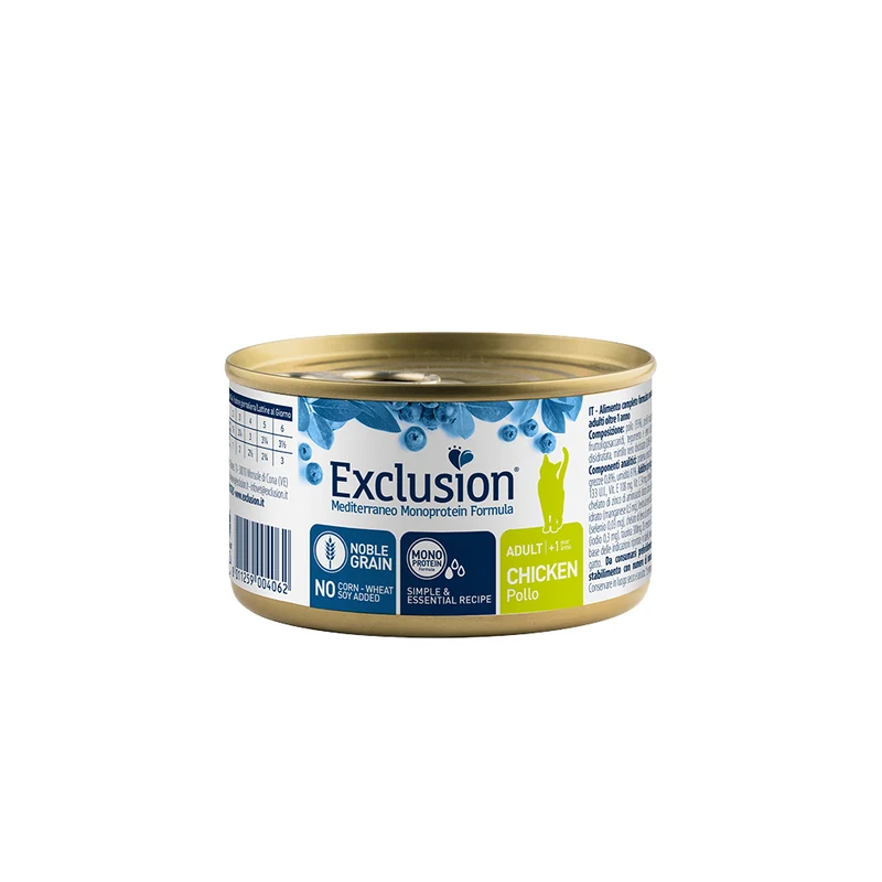 EXCLUSION MEDITERRANEO Monoproteic Umido Gatto adult al pollo ALL BREEDS