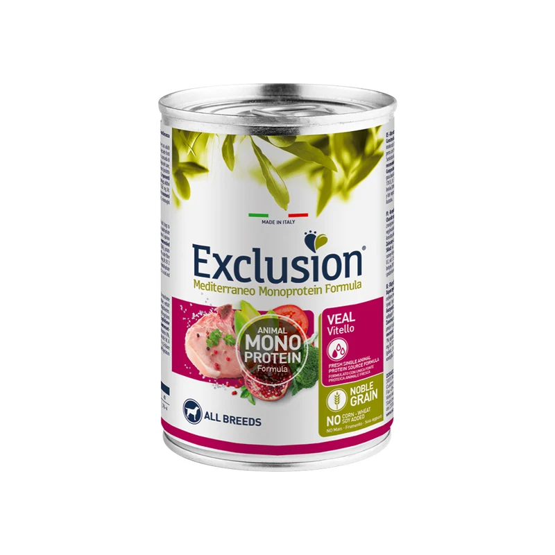 EXCLUSION MEDITERRANEO Monoproteic ADULT Vitello ALL BREEDS