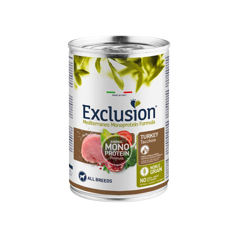 EXCLUSION MEDITERRANEO Monoproteic ADULT tacchino ALL BREEDS