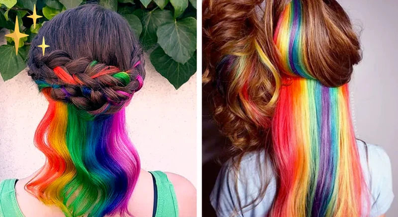 VivaLocks Clip-in Hair Extensions – 26 Regenboogstrengen van 50 cm