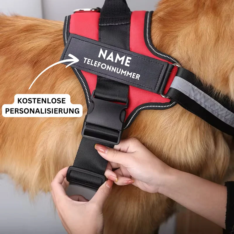 Dogura – Anti-Trek Hondentuig Reflecterend & Comfortabel met Naam