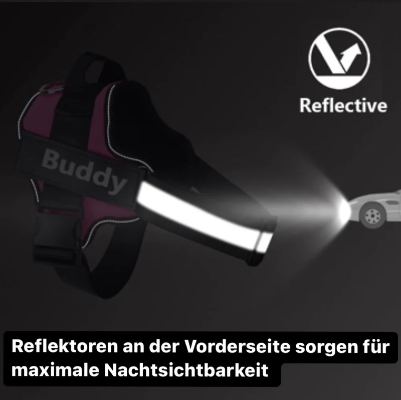 Dogura – Anti-Trek Hondentuig Reflecterend & Comfortabel met Naam