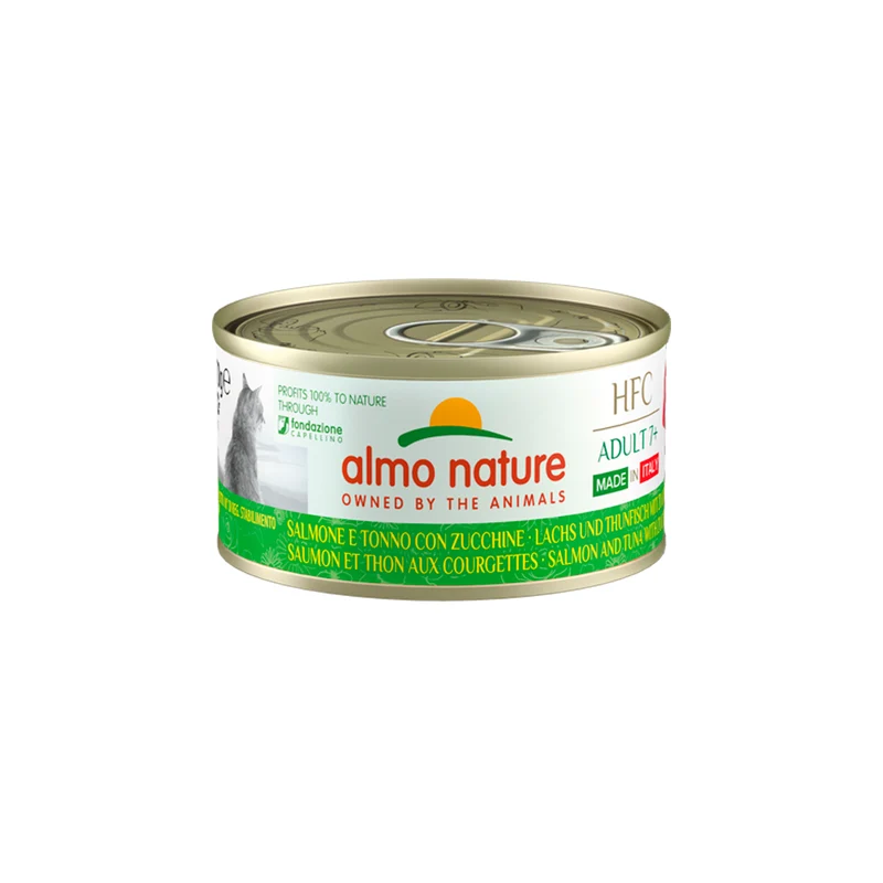 Almo Nature HFC Gatto - Complete Adult +7 con salmone, tonno e zucchine 70g