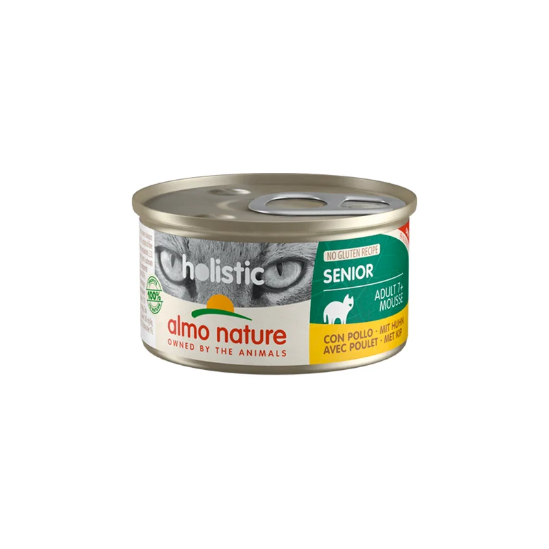 Almo Nature Holistic Cat Senior 7+ Mousse Lattina 85G con pollo