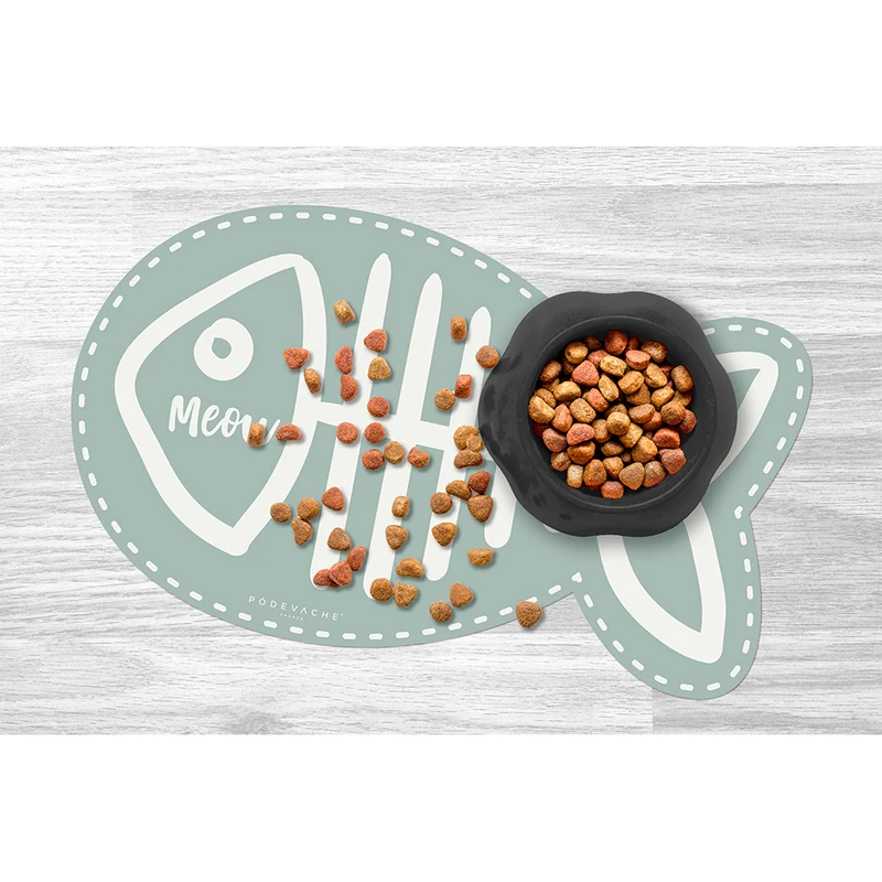 Tappetino per boccia per pesci in vinile Meow - Cat