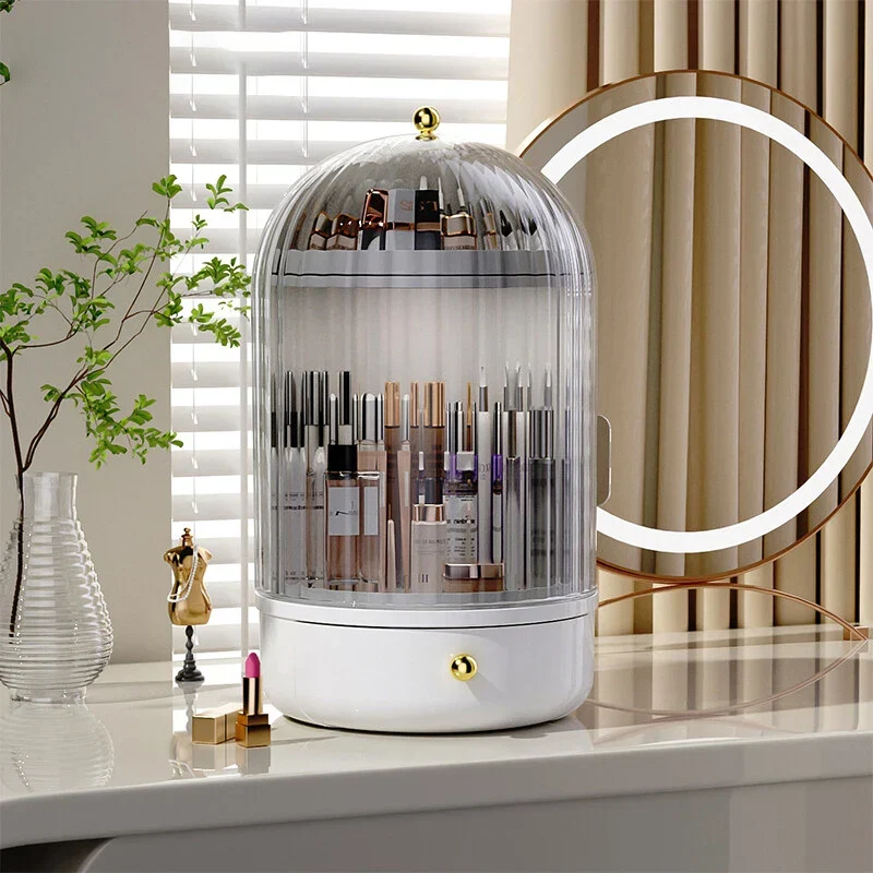 Cosmory – Make-up Organizer met Deksel & 360° Draaibaar Ontwerp