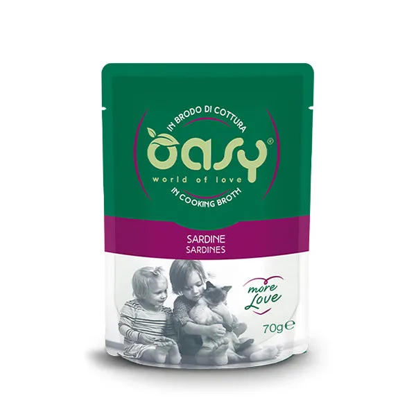 Oasy MORE LOVE Gatto 70g • Sardine