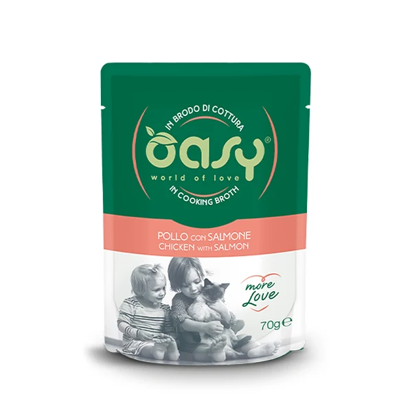 Oasy MORE LOVE Gatto 70g • Pollo con Salmone