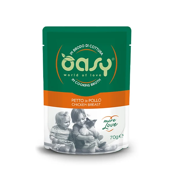 Oasy MORE LOVE Gatto 70g • Petto di Pollo