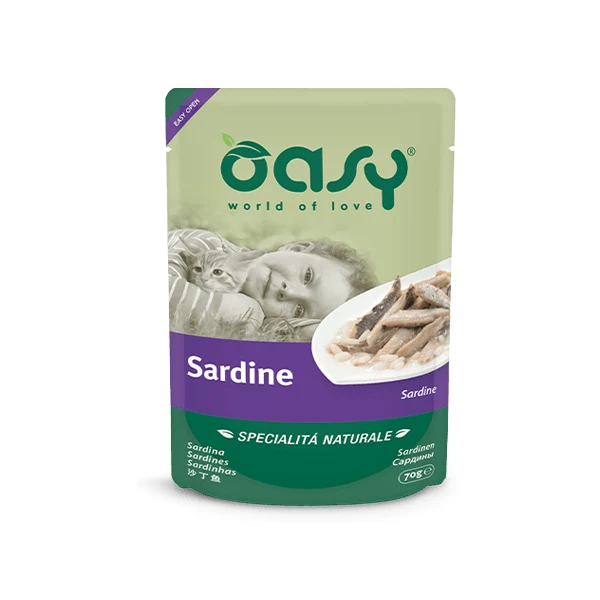 Oasy Umido Gatto SPECIALITÀ NATURALE • Sardine