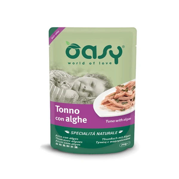 Oasy Umido Gatto SPECIALITÀ NATURALE • Tonno con Alghe