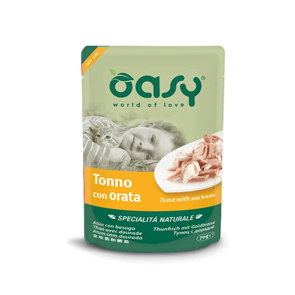 Oasy Umido Gatto SPECIALITÀ NATURALE • Tonno con Orata