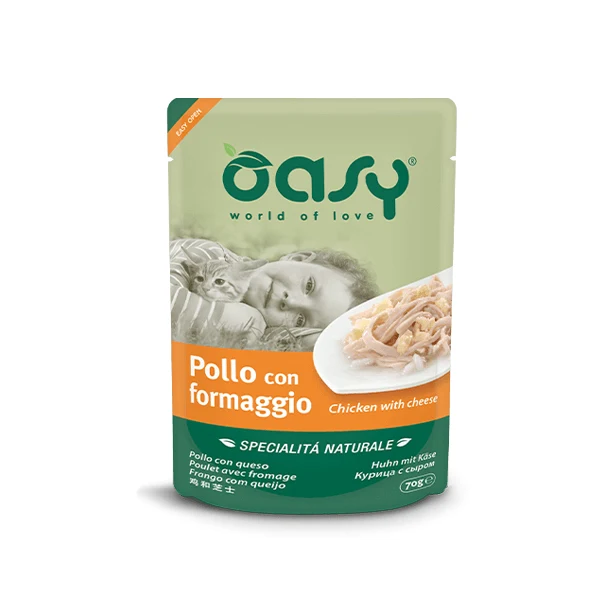 Oasy Umido Gatto SPECIALITÀ NATURALE • Pollo con Formaggio