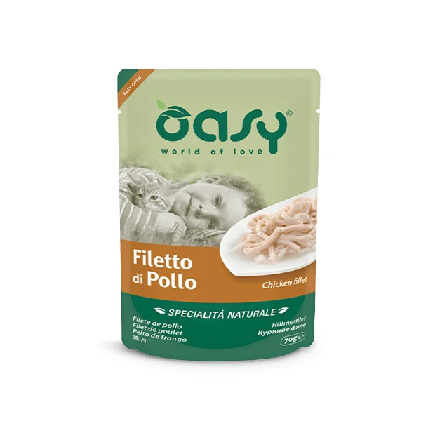 Oasy Umido Gatto SPECIALITÀ NATURALE • Filetto di Pollo