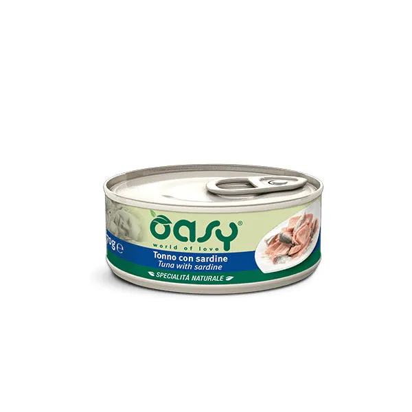 Oasy Umido Gatto SPECIALITÀ NATURALE • Tonno con Sardine