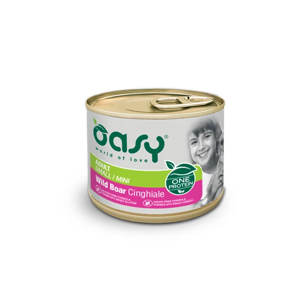 Oasy Umido Cane 200gr ONE PROTEIN - Adult Small/Mini Cinghiale