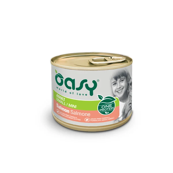 Oasy Umido Cane 200gr ONE PROTEIN - Adult Small/Mini Salmone