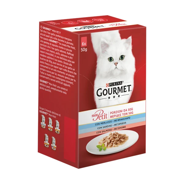GOURMET Mon Petit Gatto con Merluzzo, Sardine, Salmone