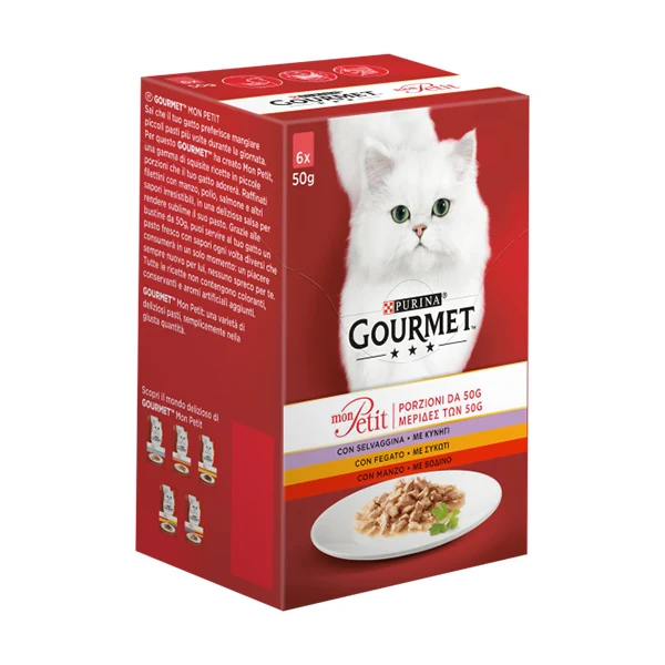 GOURMET Mon Petit Gatto con Selvaggina, Fegato, Manzo