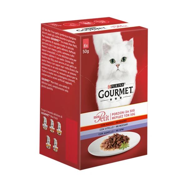 GOURMET Mon Petit Gatto con Manzo, Vitello, Agnello