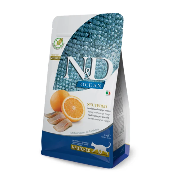 Farmina N&D Ocean Gatto Aringa e Arancia Neutered