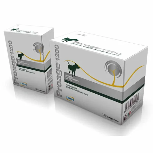 in vendita online su www.tuttofarma.it Proage 1200 Integratore Veterinario Antiossidante per Cani 24 Compresse