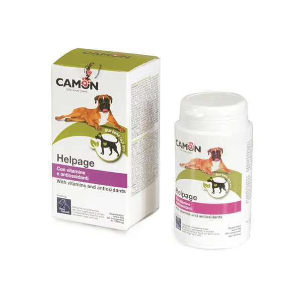 Camon Helpage Vet - Alimento Complementare per Cani e Gatti con Zinco e Arginina, 60 Compresse