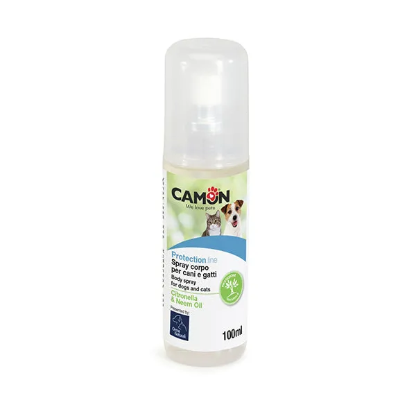 Spray corpo per cani e gatti con Citronella e Olio di Neem