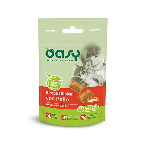 Oasy Snack Biscotti Ripieni con Pollo