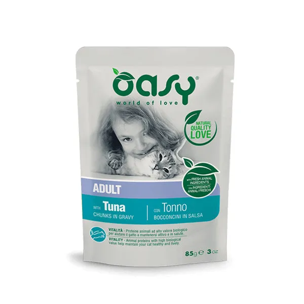 Oasy - Umido Gatto - BOCCONCINI IN SALSA • Adult con Tonno