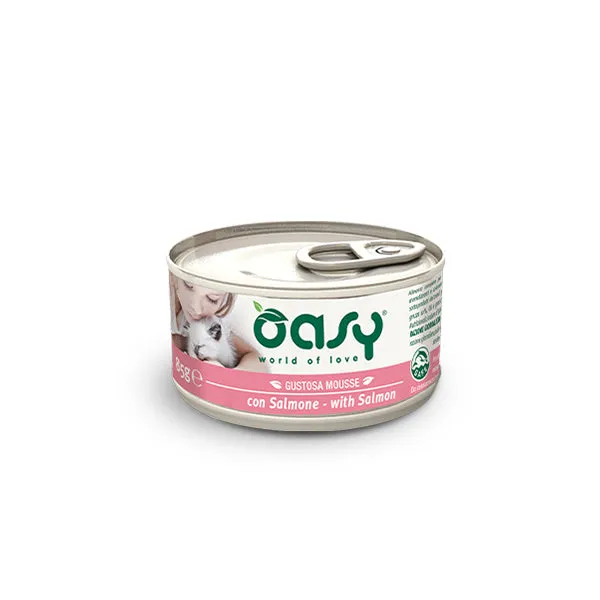 Oasy GUSTOSA MOUSSE Umido Gatto 85gr con Salmone