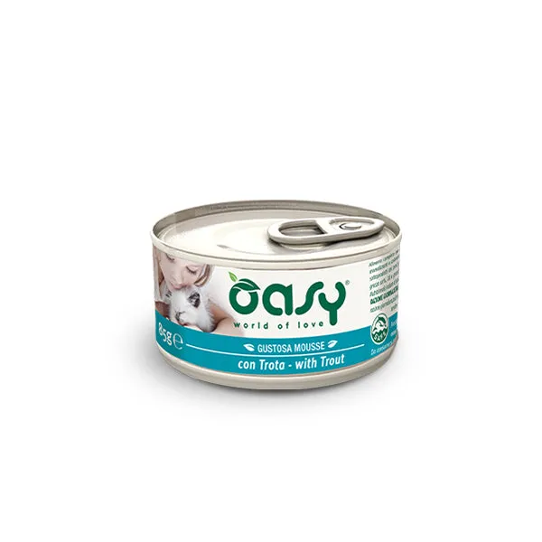 Oasy GUSTOSA MOUSSE Umido Gatto 85gr con Trota