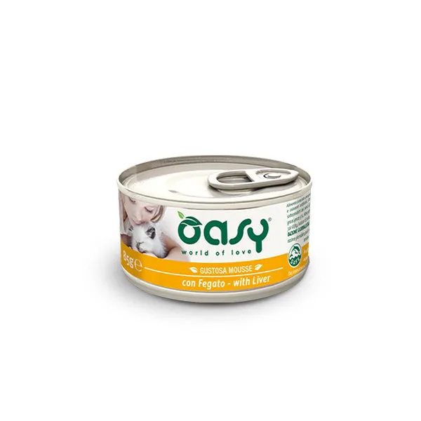 Oasy GUSTOSA MOUSSE Umido Gatto 85gr con Fegato