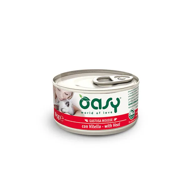 Oasy GUSTOSA MOUSSE Umido Gatto 85gr con Vitello