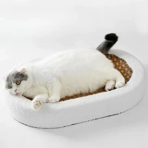 Clawora – Houten krabpaal met sisal & ligvlak – stijlvol kattenmeubel