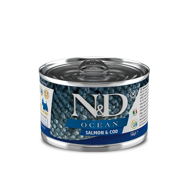 Farmina Umido Cane N&D Ocean Salmone e Merluzzo Mini