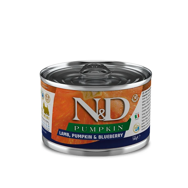Farmina Umido Cane N&D Pumpkin Agnello, Zucca e Mirtillo Mini 140gr