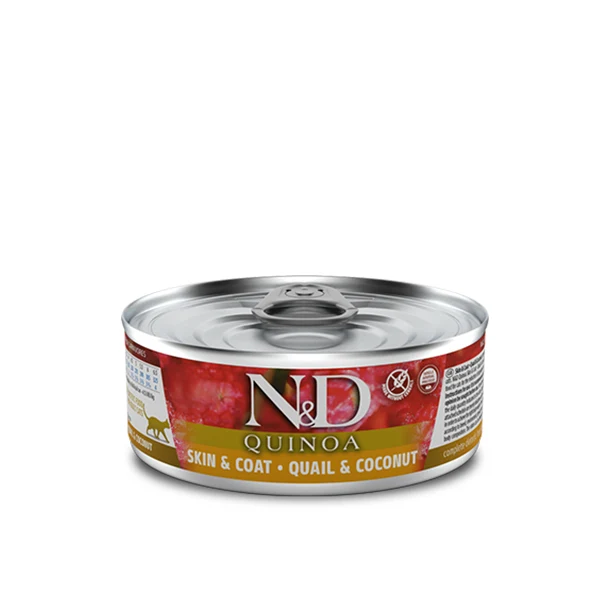 Farmina Umido Gatto N&D Quinoa Skin & Coat Quaglia e Cocco 80g