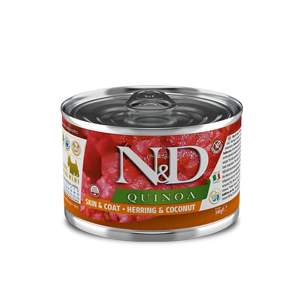 Farmina Umido Cane N&D Quinoa Skin & Coat Herring Adult Mini 140gr