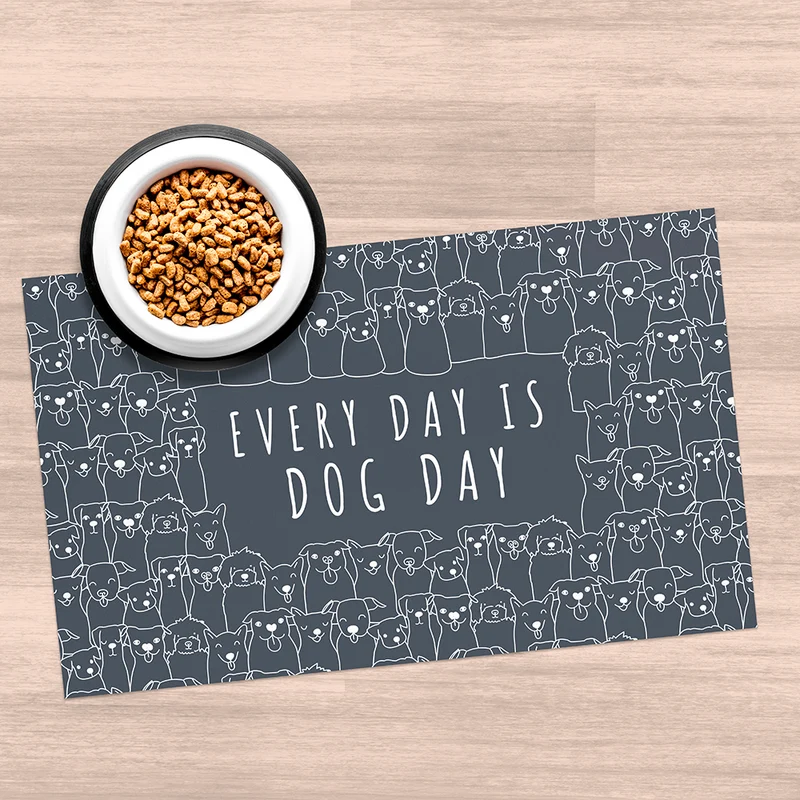 Tappetino per ciotola in vinile Dog Day