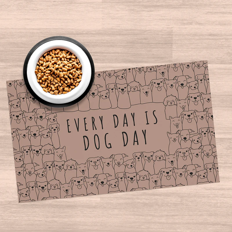 Tappetino per ciotola in vinile Dog Day