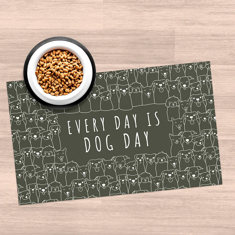 Tappetino per ciotola in vinile Dog Day