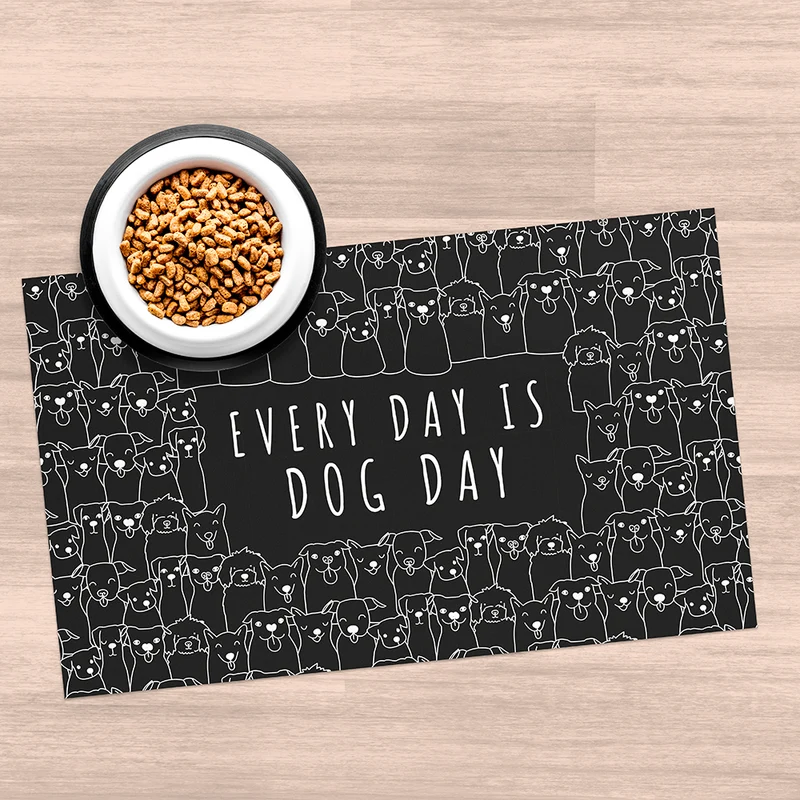 Tappetino per ciotola in vinile Dog Day