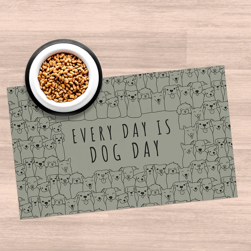 Tappetino per ciotola in vinile Dog Day