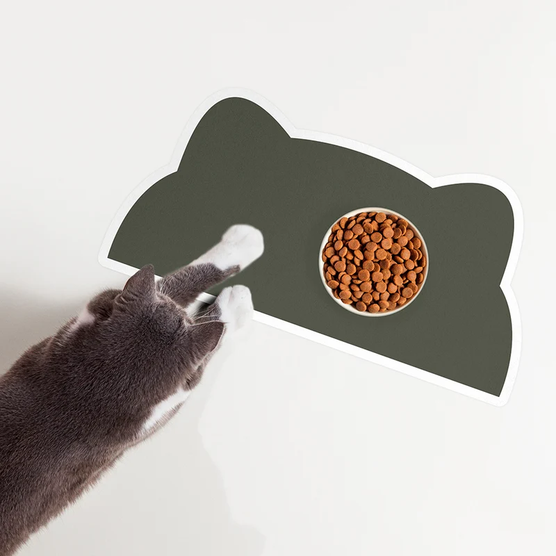 Tappetino per ciotola in vinile per gatti